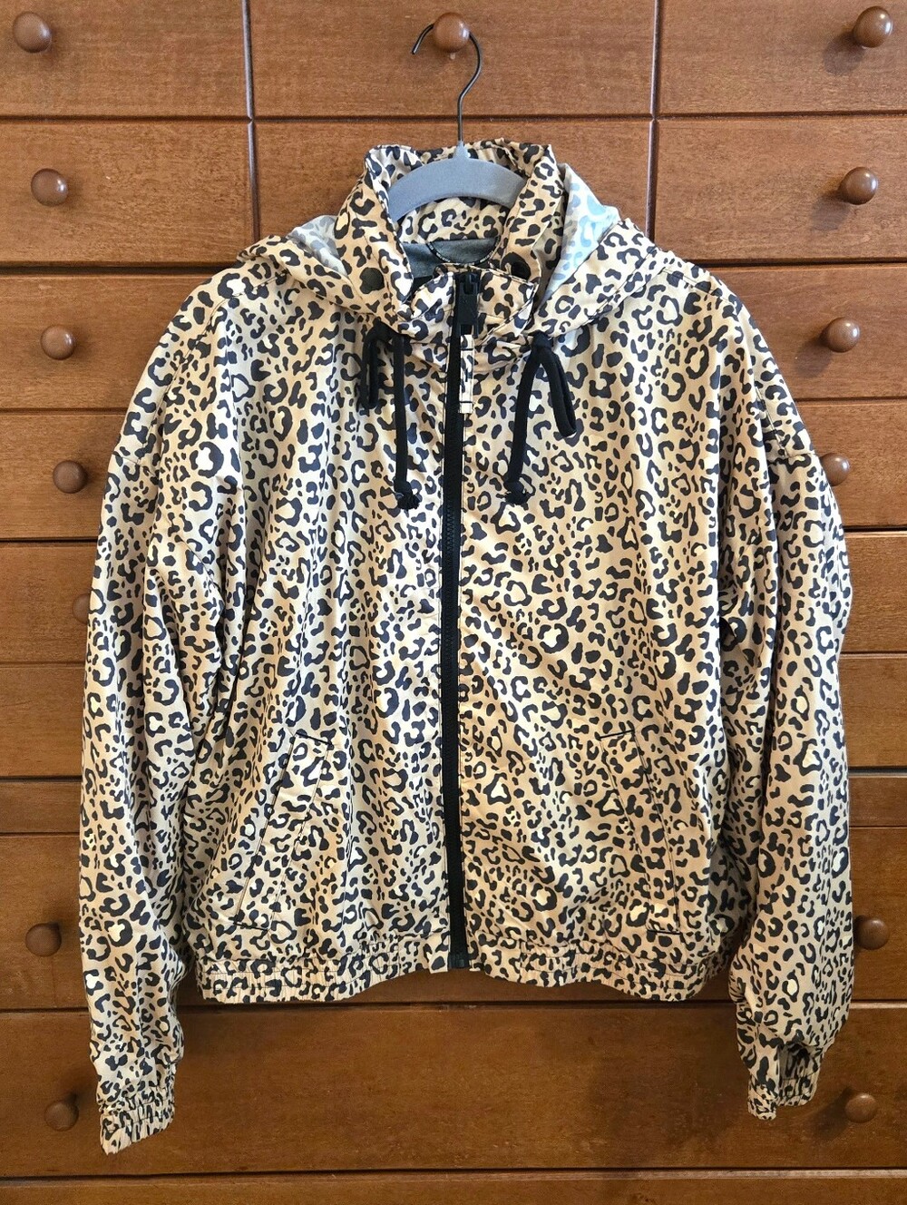Hollister Leopard Print Jacket Sz Large
